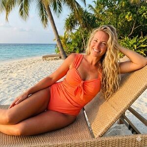 Carmen Marc Valvo Tie front Swimsuit